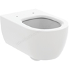 Atelier Blend Curve wall mounted wc bowl with horizontal outlet; silk white