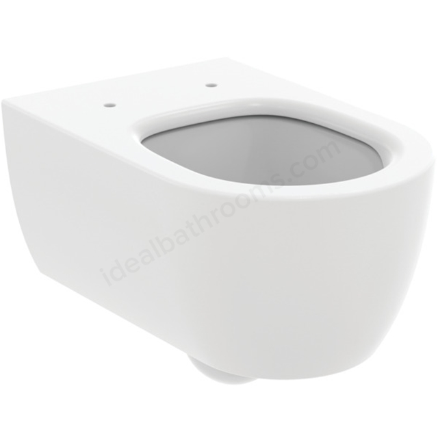 Atelier Blend Curve wall mounted wc bowl with horizontal outlet; silk white