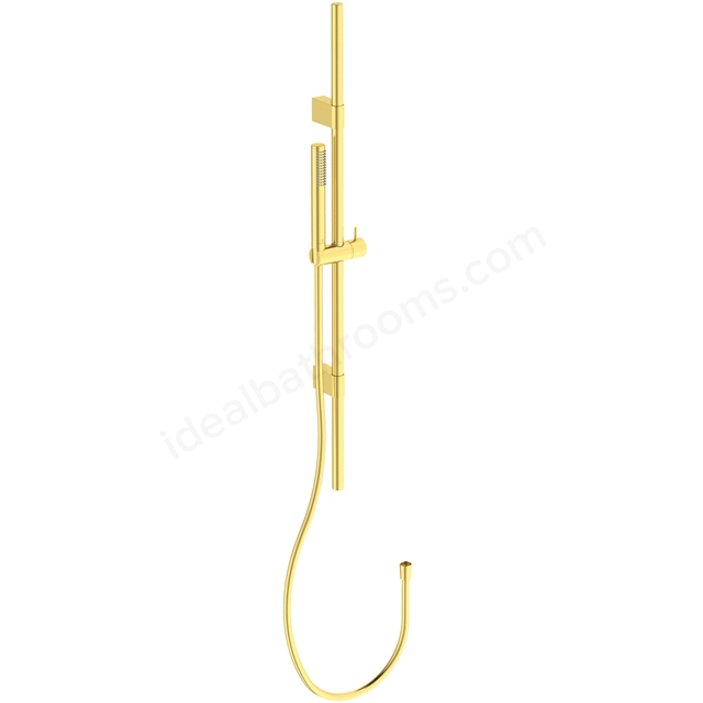 Atelier Idealrain Stick Shower Kit w/ 1 Function Handspray; 900mm Rail; 1.75m Flex Hose - Brushed Gold