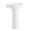 Tavistock Aerial 550mm x 435mm x 120mm Pedestal Basin - White