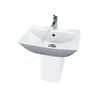 Essential Jasmine 500mm Pedestal Basin 1 Tap Hole