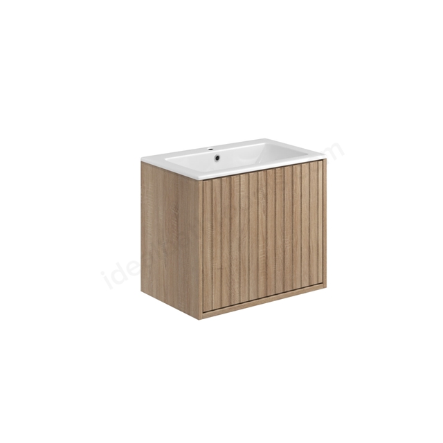 Scudo Alfie 600mm Fluted Vanity Unit Sonoma Oak