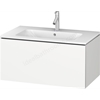 Duravit L cube vanity unit; wall hung; White Gloss; 1 Drawer; 820mm