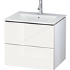 Duravit L cube vanity unit; wall hung; White Gloss; 2 Drawers; 620mm