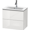 Duravit L cube vanity unit; wall hung; White Gloss; 2 Drawers; 620x391mm