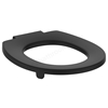 Armitage Shanks Contour 21 Toilet Seat Only With Top Fixing Hinges And Retaining Buffers, Silk Black