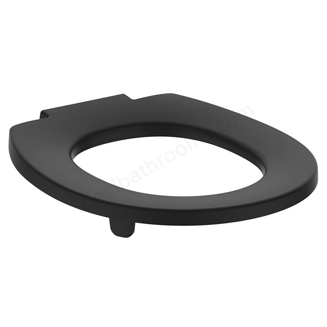 Armitage Shanks Contour 21 Toilet Seat Only With Top Fixing Hinges And Retaining Buffers, Silk Black