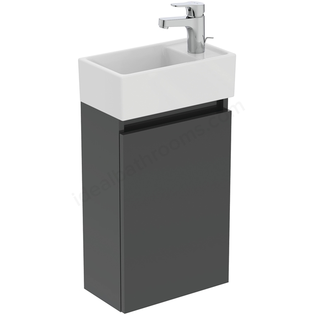 Ideal Standard Eurovit+ 35cm Guest Washbasin Unit with 1 Door - Mid Grey