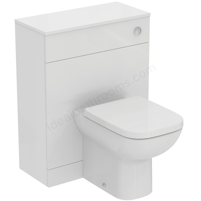 Ideal Standard Eurovit+ 65cm WC Unit with Adjustable Cistern 6/4 or 4/2.6L Flush - Gloss White