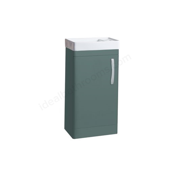 Tavistock Compass 450 Floor Mounted Cloakroom Vanity Unit - Viridian Green