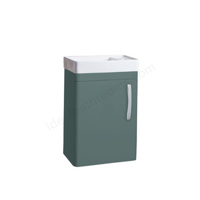 Tavistock Compass 450 Wall Mounted Cloakroom Vanity Unit - Viridian Green