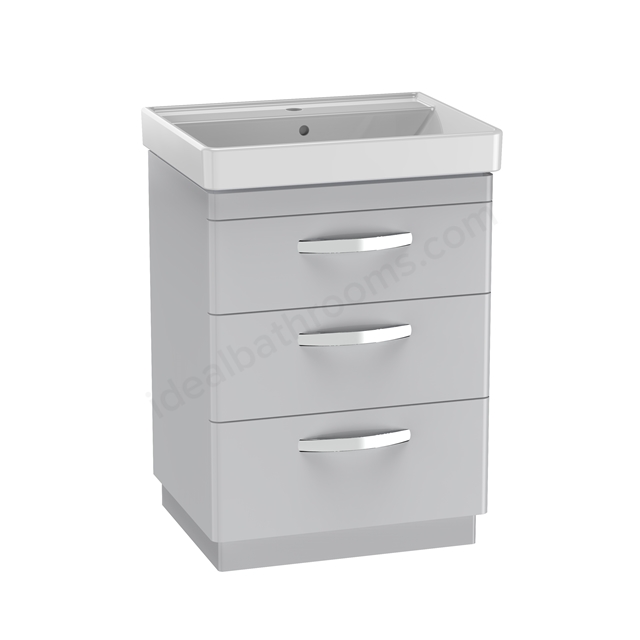 Tavistock Compass 600mm Floorstanding Unit with 3 Drawers - Light Grey