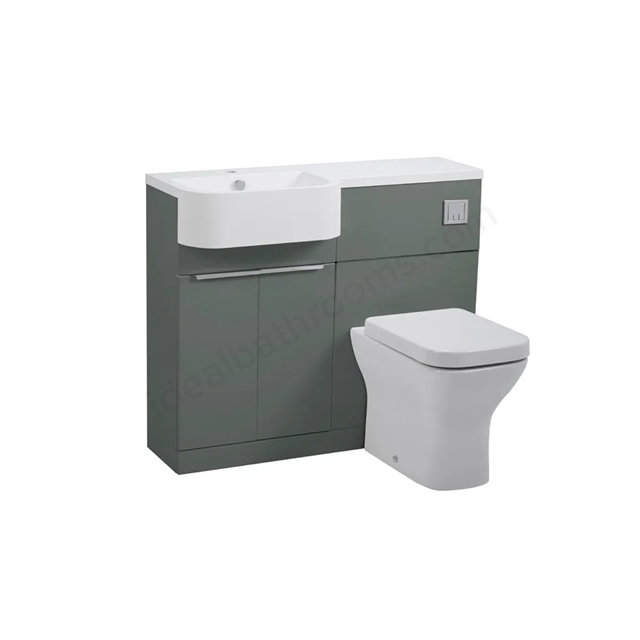 Tavistock Match 1000 Left Hand Vanity Unit - Viridian Green