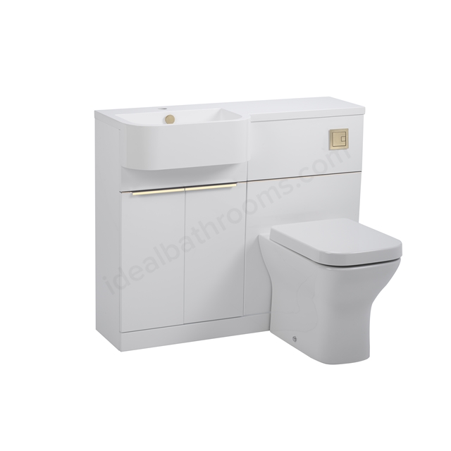 Tavistock Match 1000mm Unit & Basin Left Handed - Gloss White