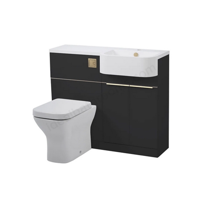 Tavistock Match 1000mm Unit & Basin Right Handed - Gloss Clay