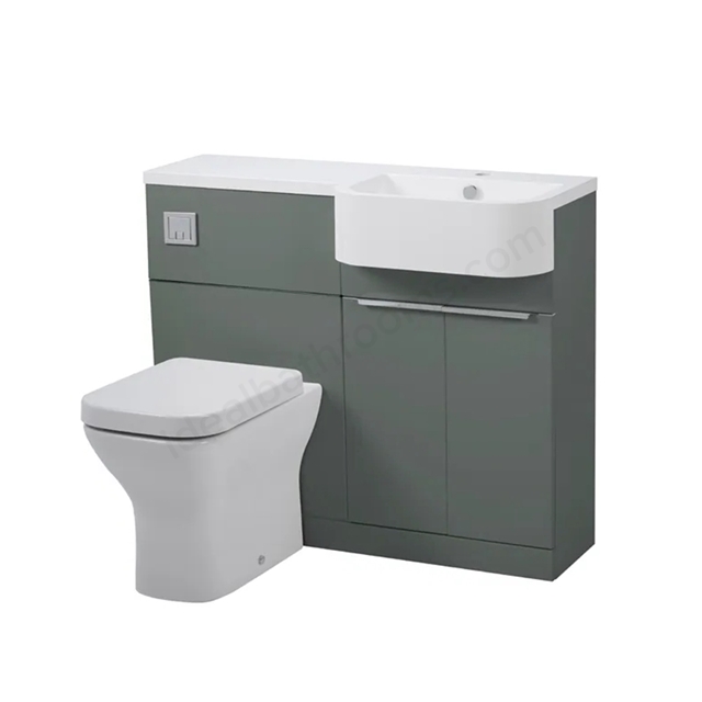 Tavistock Match 1000 Right Hand Vanity Unit - Viridian Green