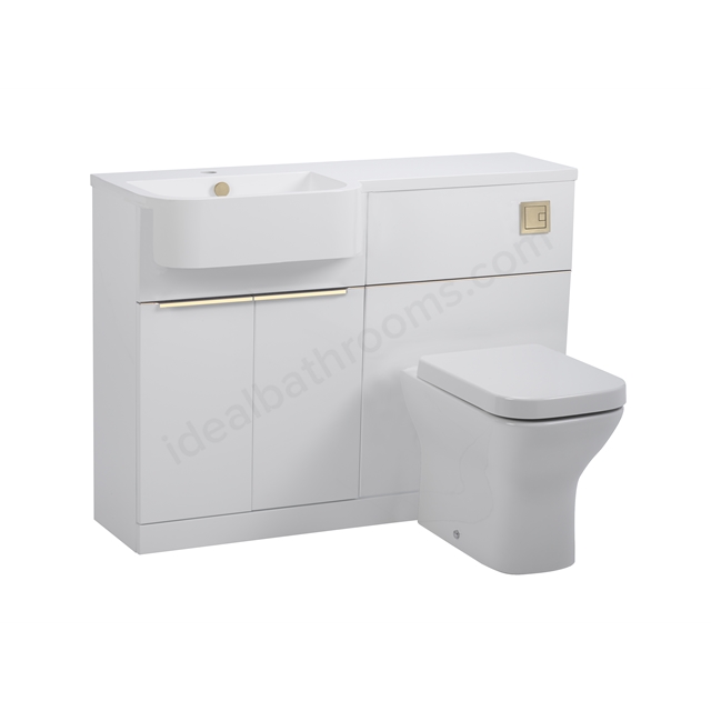 Tavistock Match 1200mm Unit & Basin Left Handed - Gloss White