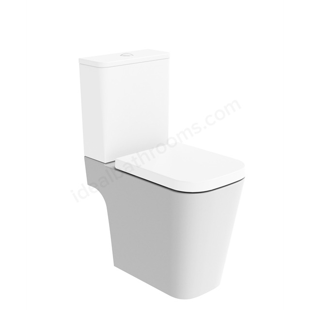 Tavistock Compass Square Comfort Height Close Coupled Open Back WC Pan - White