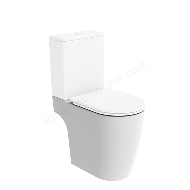 Tavistock Compass Round Comfort Height Close Coupled Open Back WC Pan - White