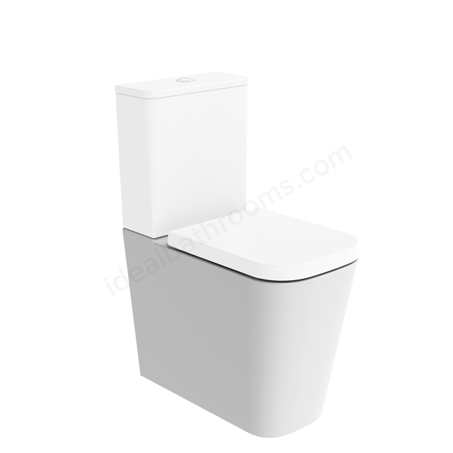 Tavistock Compass Square Comfort Height Close Coupled Fully Enclosed WC Pan - White