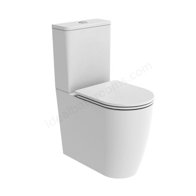 Tavistock Compass Round Comfort Height Close Coupled Fully Enclosed WC Pan - White