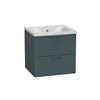 Tavistock Cadence Fluted 500 Wall Mounted Vanity Unit - Viridian Green