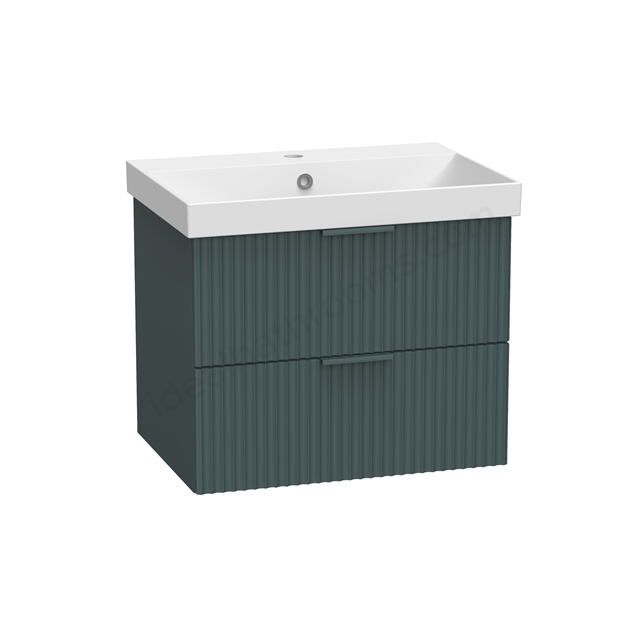 Tavistock Cadence 600mm Fluted Wall Mounted Unit - Viridian Green