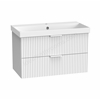 Tavistock Cadence 800mm Fluted Wall Mounted Unit - Matt White