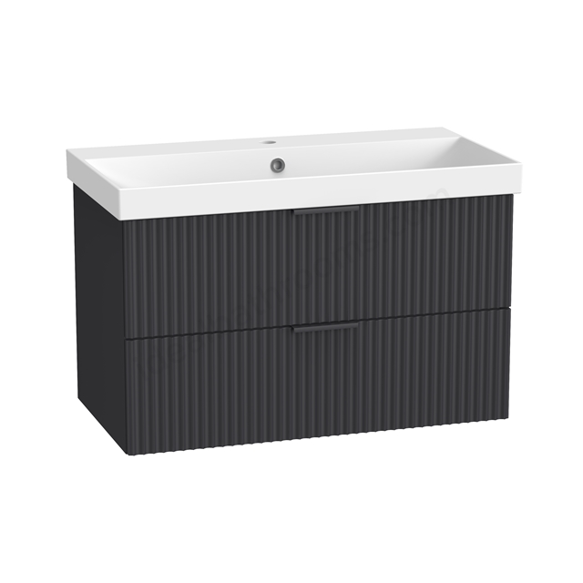 Tavistock Cadence 800mm Fluted Wall Mounted Unit - Storm Grey