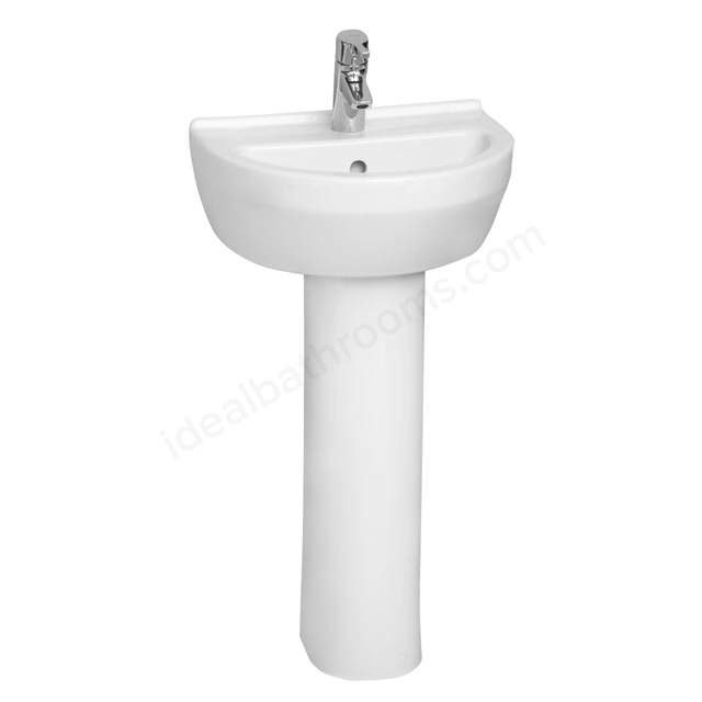 VitrA S50 450mm x 350mm Cloakroom Basin w/ 1 Tap Hole - White