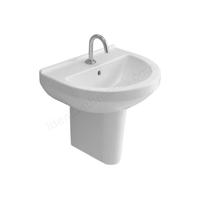 VitrA S50 550mm x 450mm Cloakroom Basin w/ 1 Tap Hole - White