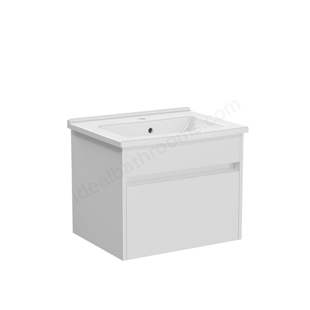 VitrA S50+ 600mm 1 Drawer Vanity Unit - White High Gloss