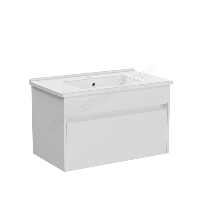 VitrA S50+ 800mm 1 Drawer Vanity Unit - White High Gloss