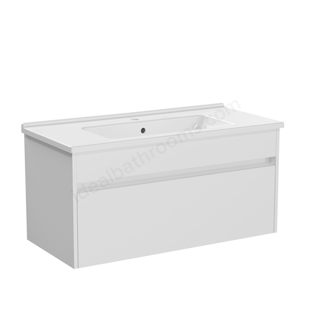 VitrA S50+ 1000mm 1 Drawer Vanity Unit - White High Gloss