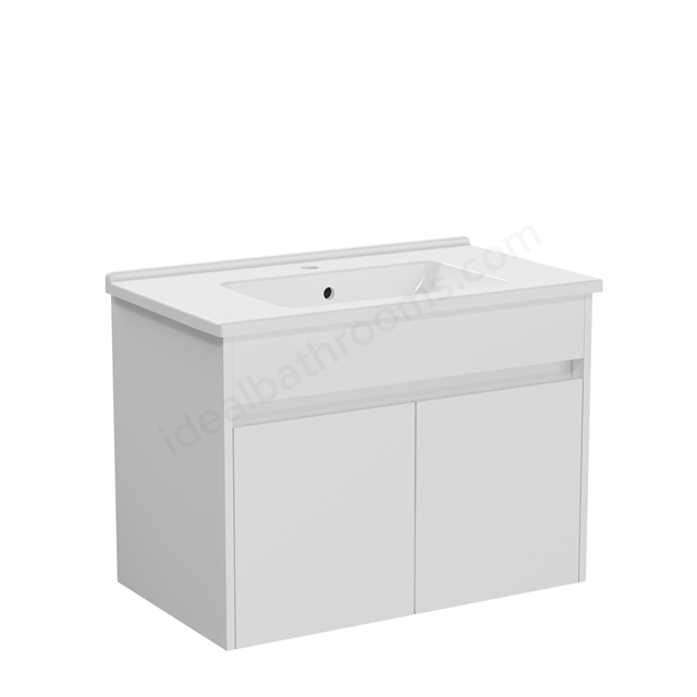 VitrA S50+ 800mm Vanity Unit w/ Doors - White High Gloss