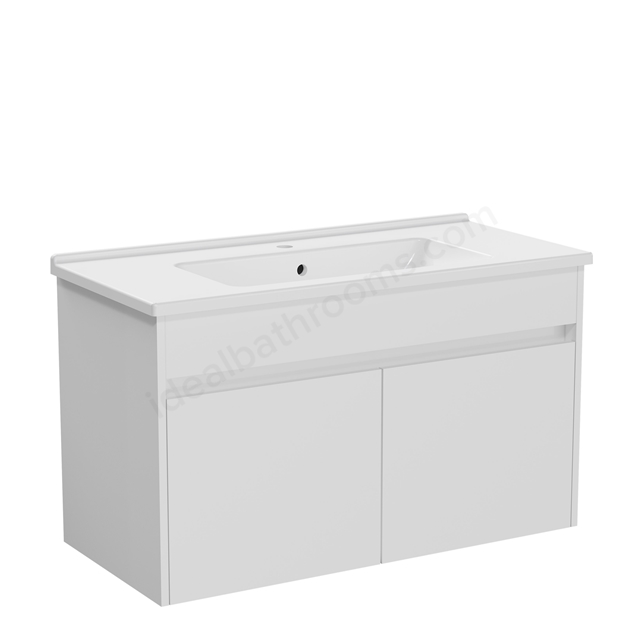 VitrA S50+ 1000mm Vanity Unit w/ Doors - White High Gloss