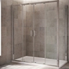 Mira LEAP Double Sliding Shower Door Panels (No Doors); 6MM Glass; 1500mm Wide; Chrome