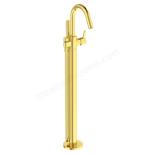 Atelier Joy SL Freestanding Bath Shower Mixer w/ Shower Set - Brushed Gold