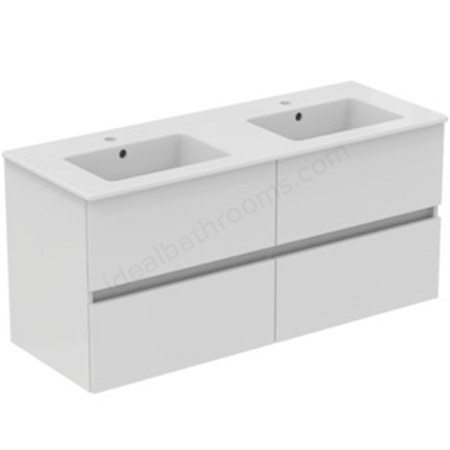 Ideal Standard Eurovit+ 1200mm Wall Mounted Vanity Unit w/ 4 Drawers & Inlcuded Basin - Gloss White