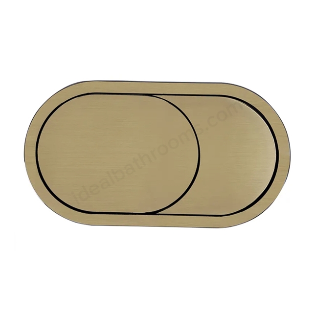 Tavistock Oval Flush Button - Brushed Brass