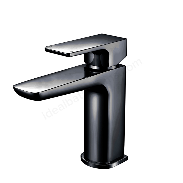 Swan Hazeley Electroplated Mini Mono Basin Mixer w/ Pop Up Waste - Black