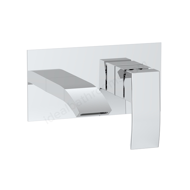 Swan Linford Wall Mounted Basin Filler w/ Pop Up Waste - Chrome