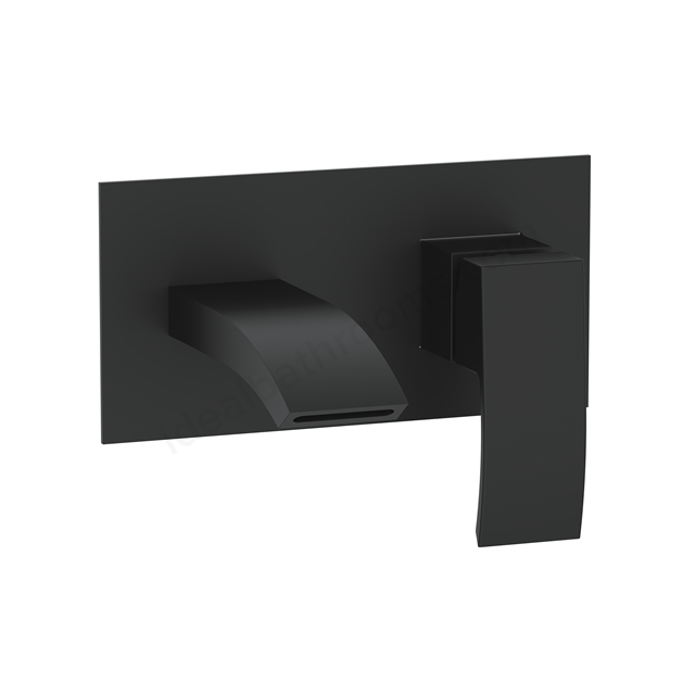 Swan Linford Electroplated Wall Mounted Basin Filler w/ Pop Up Waste - Black