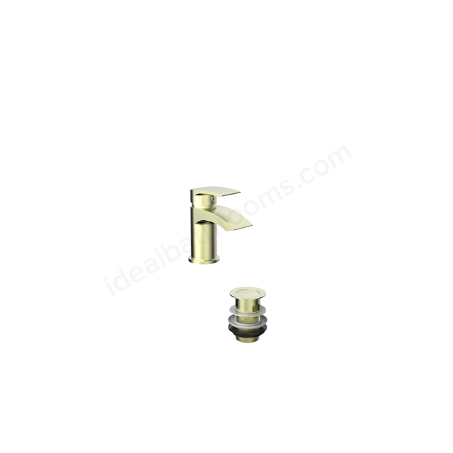 Swan Linford PVD Coated Mono Basin Mixer w/ Pop Up Waste - Brushed Brass