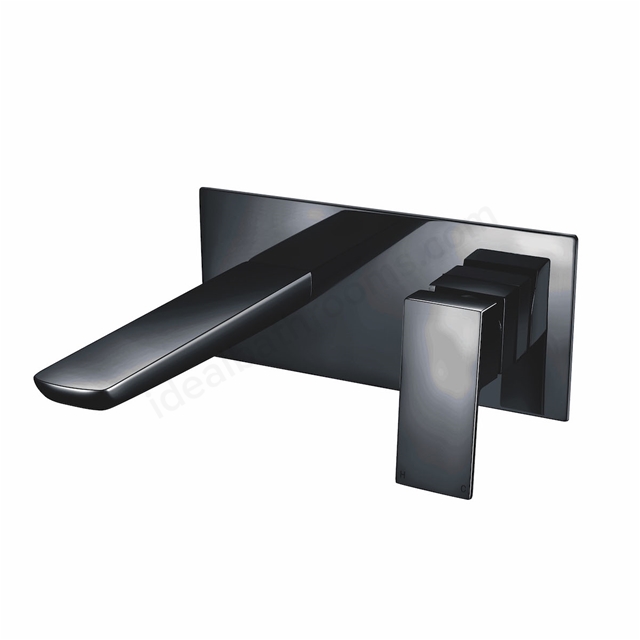 Swan Hazeley Electroplated Wall Mounted Bath Filler - Black