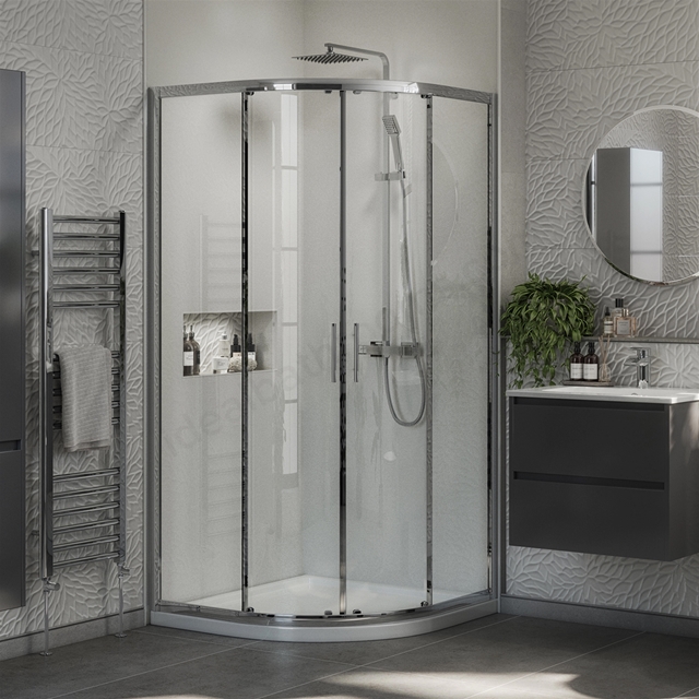 Swan Walton 6mm x 900mm x 900mm 2 Door Quadrant Shower Enclosure