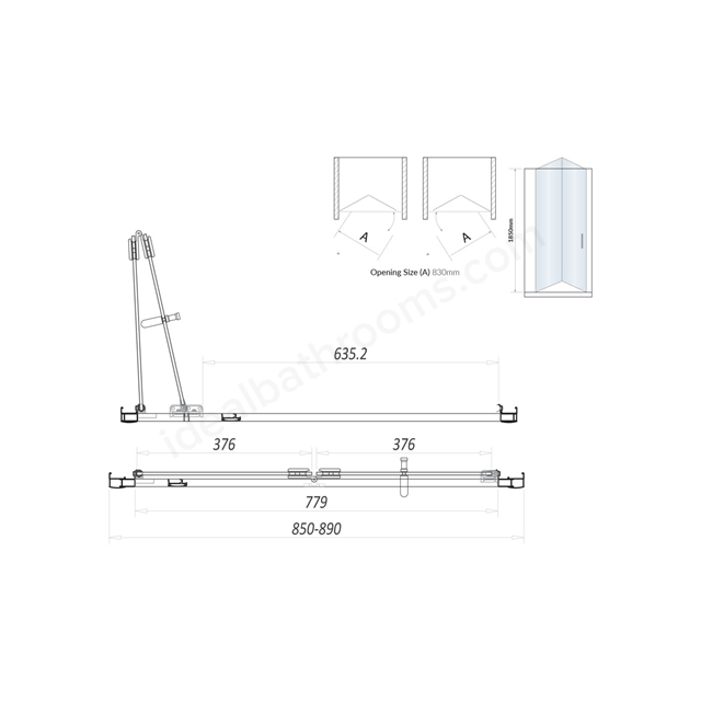 Swan Walton 6mm x 900mm Bi-fold Shower Door