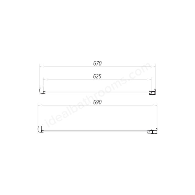 Swan Walton 6mm x 700mm Side Shower Panel