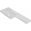 Swan Shenley 1230mm x 395mm 1 Tap Hole Left Handed L Shape Mineralcast Basin - White