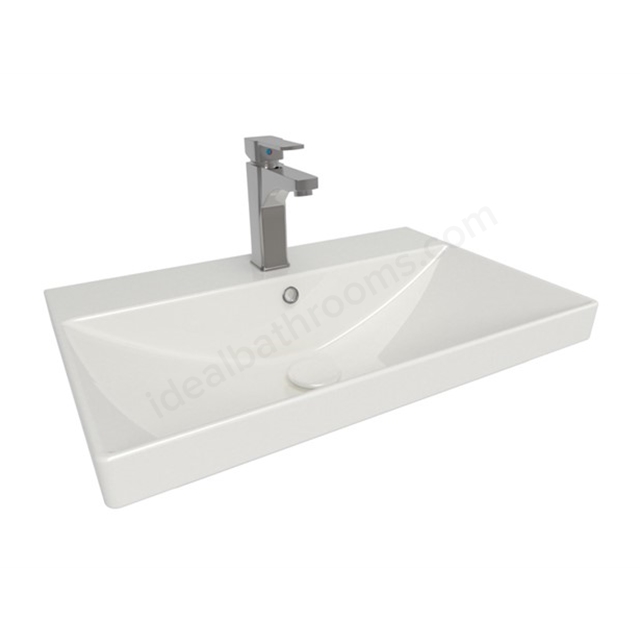 Swan Shenley 600mm x 400mm 1 Tap Hole Ceramic Basin - White